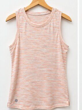 Athleta XS Pink Peach Heather Sleeveless Tank Top Stretch Activewear